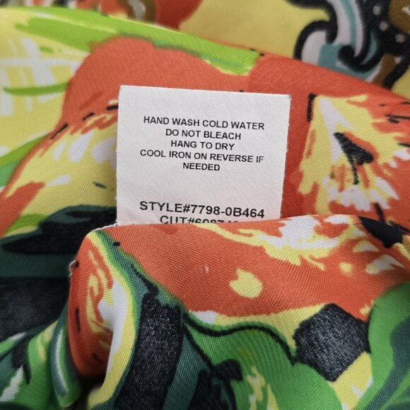 Cha Cha Vente Scoop Neck Tie Front Long Sleeve Multicolor Top XL - Picture 6 of 7